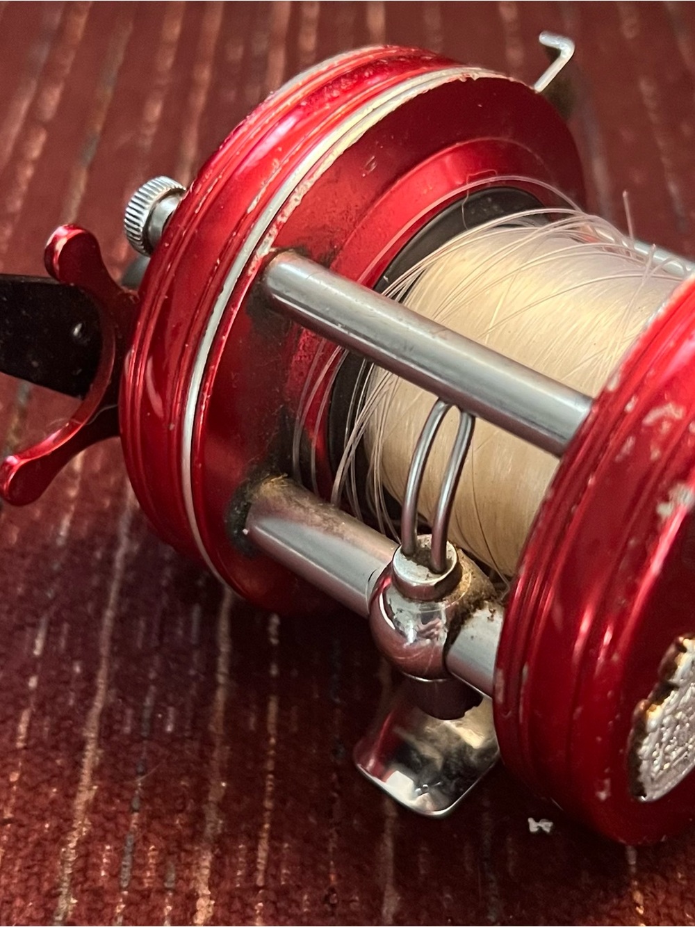 Vintage Abu Ambassadeur 5000 Red Baitcasting Fishing Reel (Made in Sweden)